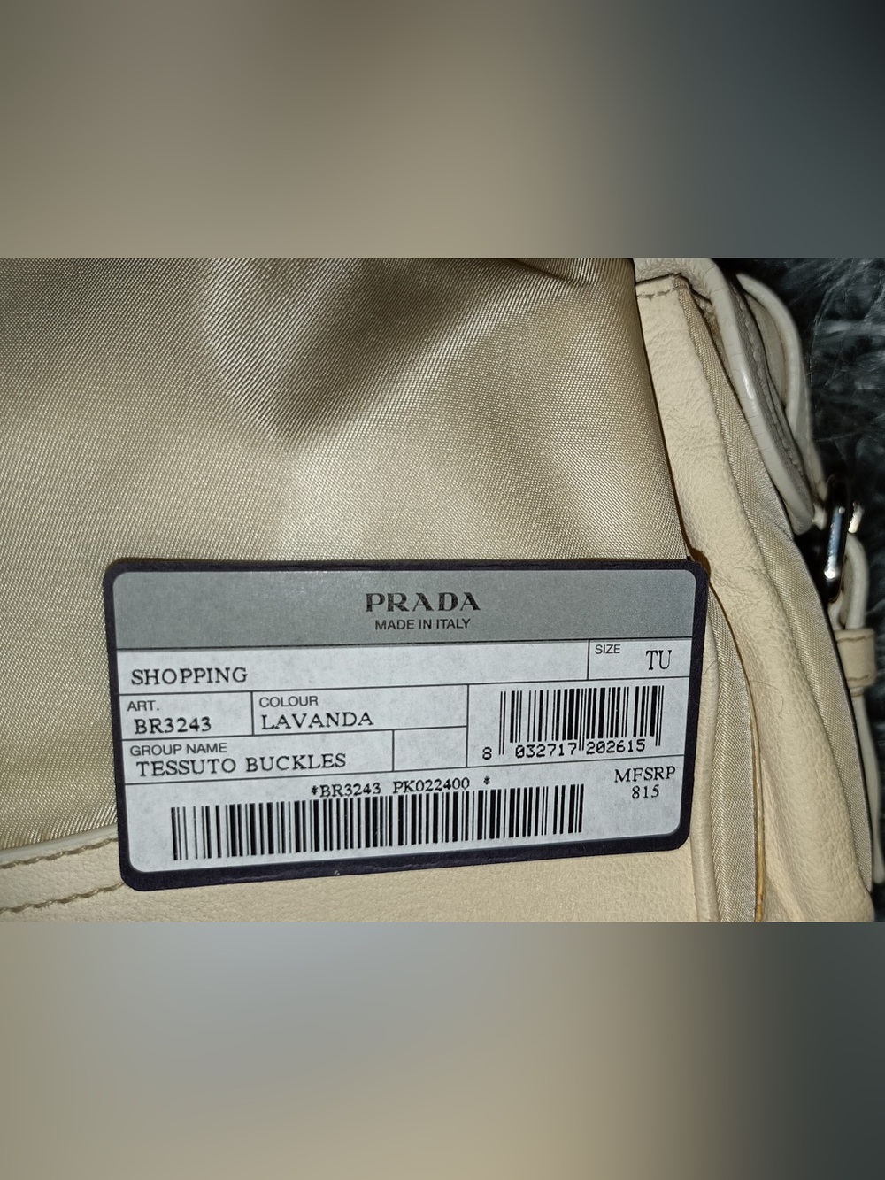 Prada Cream Nylon and Leather Shoulder Bag - Picture 4 of 16